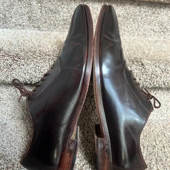 Gucci Men's Brown Leather Lace Ups Oxfords